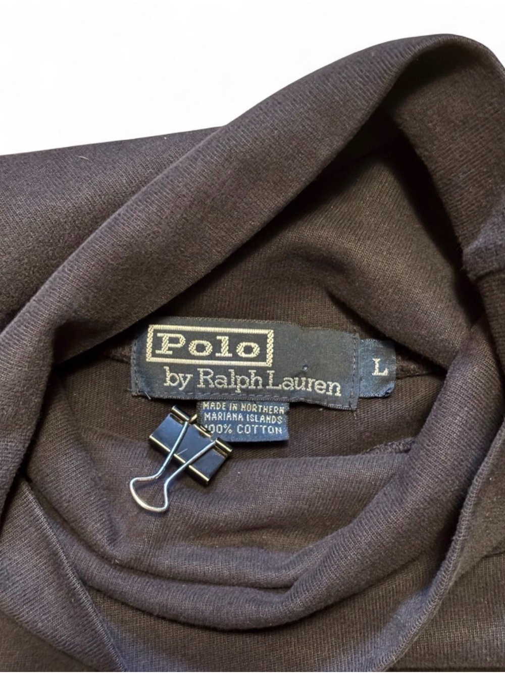 Vintage Polo Ralph Lauren Men’s Turtleneck in Black with Red Pony
